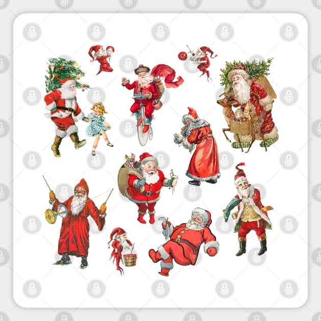 Santa Claus Funny Collection Magnet by Mako Design 